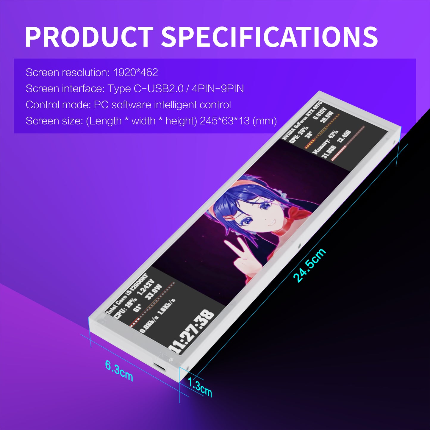 Mirabox 9.2 inch Smart Screen