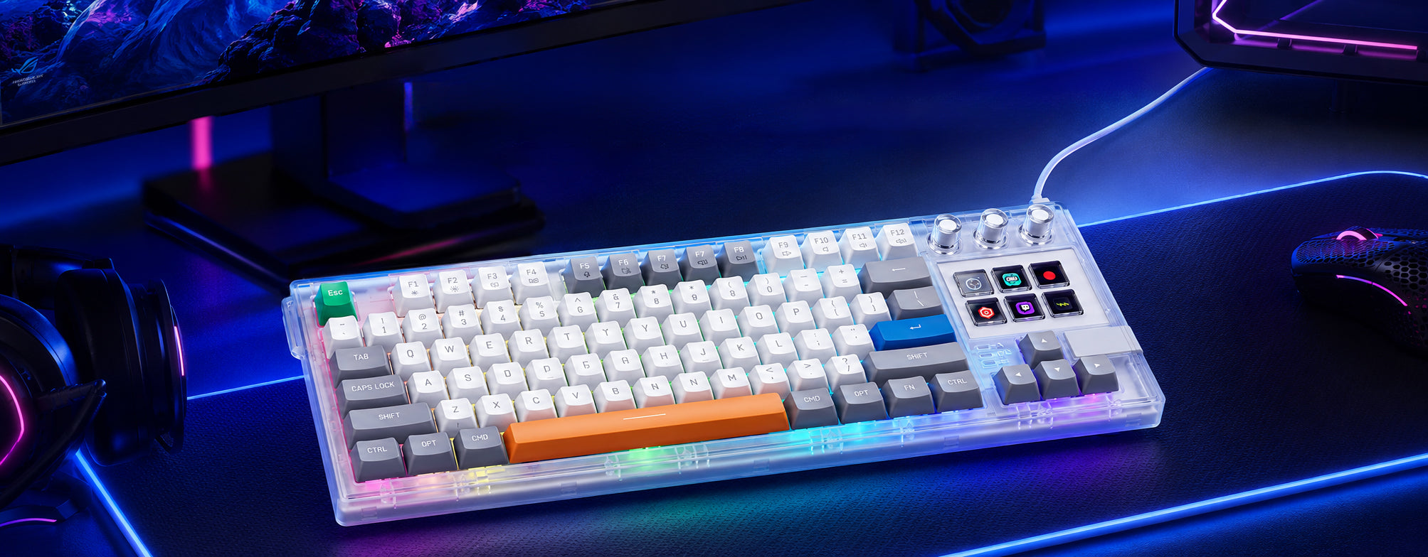 Desktop Ecosystem, Keyboard with Screen and Stream Dock – MiraBox