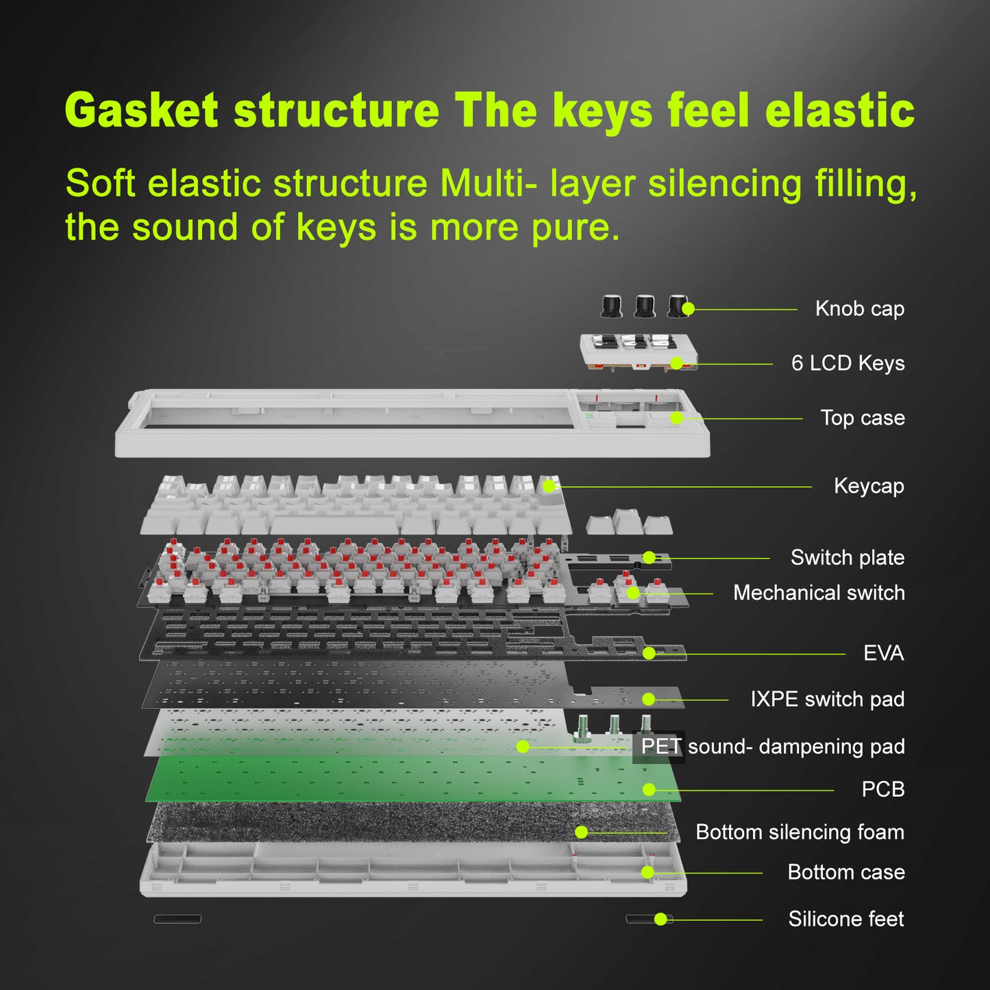 Mirabox K1 Pro 87-Key RGB Mechanical AI Keyboard – Programmable Stream Deck | Gaming & Productivity