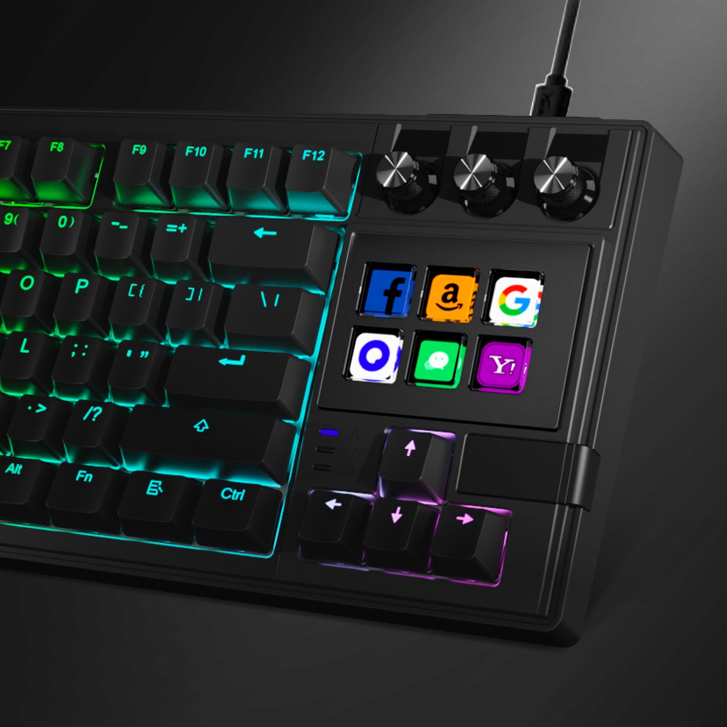 Mirabox K1 Pro 87-Key RGB Mechanical AI Keyboard – Programmable Stream Deck | Gaming & Productivity