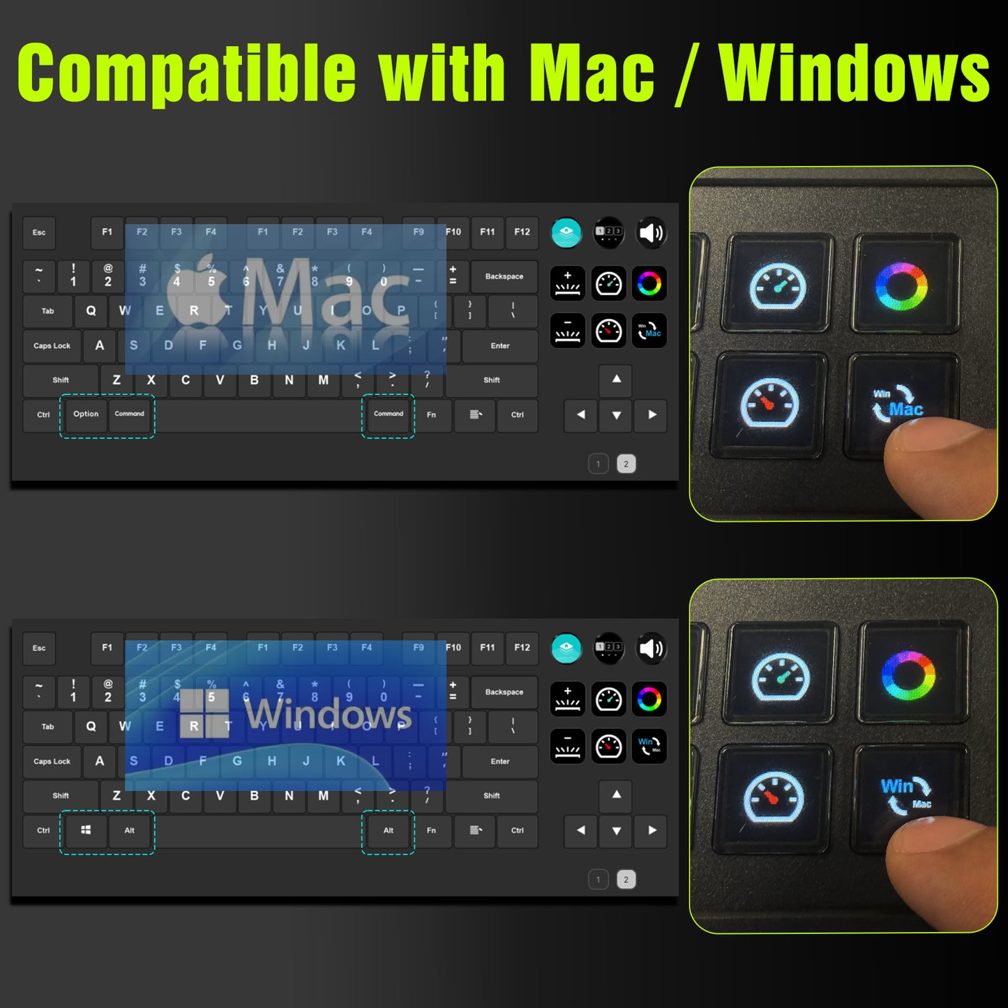 Mirabox K1 Pro 87-Key RGB Mechanical AI Keyboard – Programmable Stream Deck | Gaming & Productivity