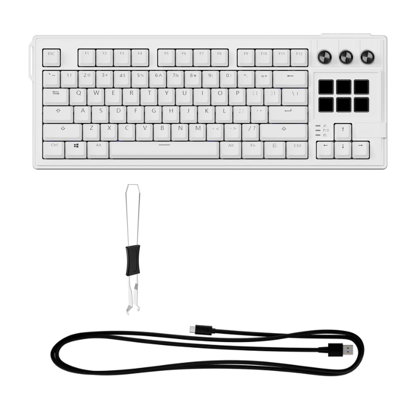 Mirabox K1 Pro 87-Key RGB Mechanical AI Keyboard – Programmable Stream Deck | Gaming & Productivity