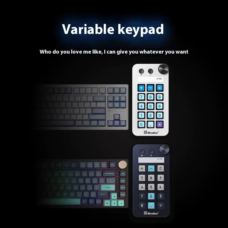 MiraBox N1 Versatile Keypad Streamdeck With Visual Customization And Screen Knob Office Desktop Console Gift