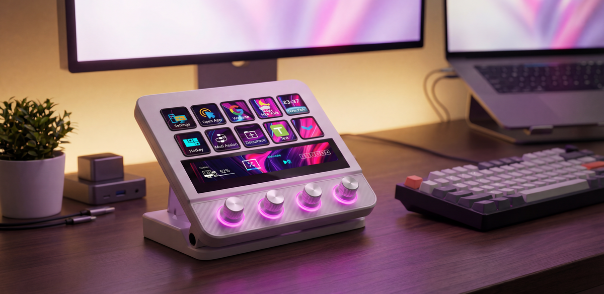 Desktop Ecosystem, Keyboard with Screen and Stream Dock – MiraBox