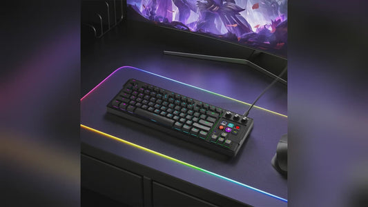 Mirabox K1 Pro 87-Key RGB Mechanical AI Keyboard – Programmable Stream Deck | Gaming & Productivity
