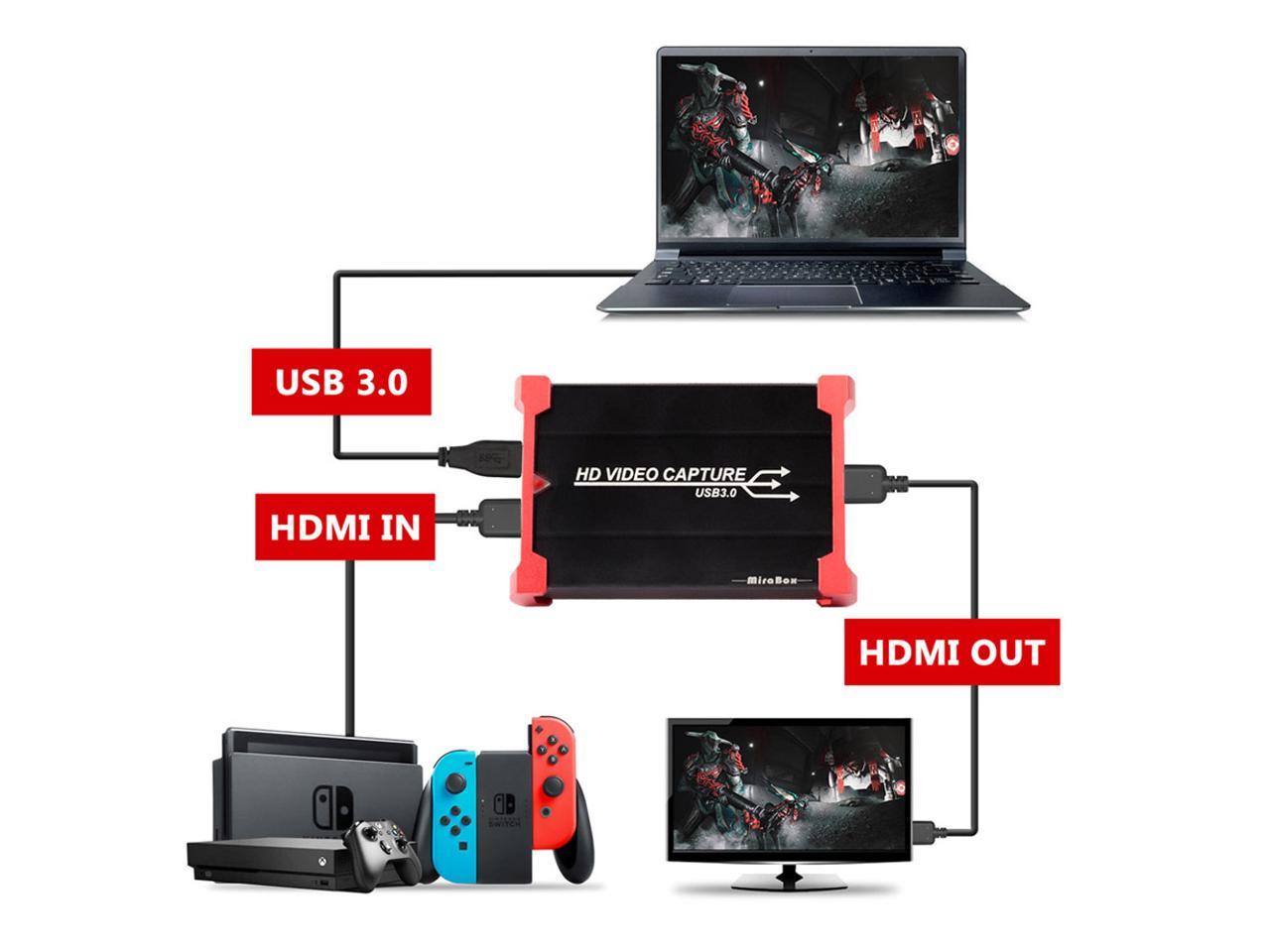 MiraBox Game Capture - HSV321 4K In 1080P@60fps YuY2 Video Capture Card